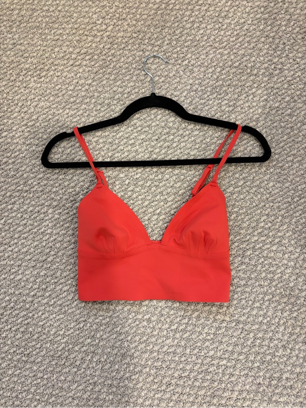 Intimately Free People Coral Red Longline Bralette Bra XS